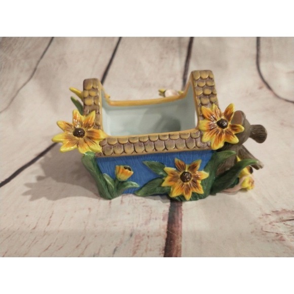 Charming Tails Birdhouse Votive Candleholder Fitz And Floyd Spring Garden Mouse - Picture 6 of 7